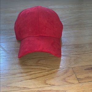 Suede baseball hat